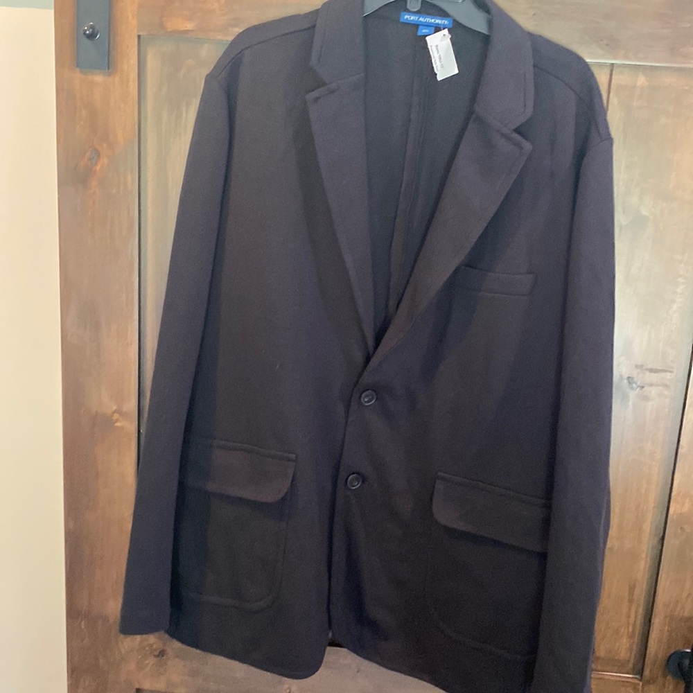 E854 Port Authority Black Knit Jacket Loose Large Pockets Women's Sz. 3X NWT